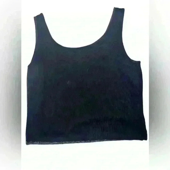 St. John Basics Knit  Half Top Sleeveless Sz s Round Neck Minimalist Boho Summer - Picture 2 of 6